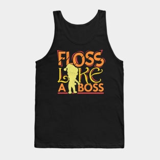 'Floss Like A Boss Santa Flossing' Hilarous Santa Gift Tank Top